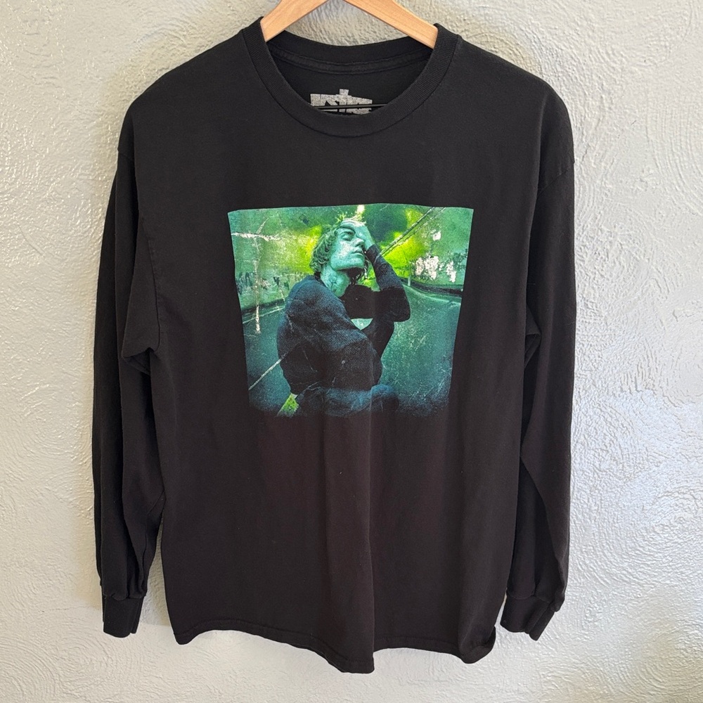 Justin Bieber Justice World Tour Long Sleeve Graphic Tee Black Concert Tee Large